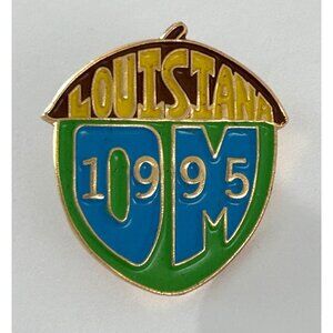 Odyssey of the Mind Louisiana LA 1995 OM Acorn Enamel Lapel Pin